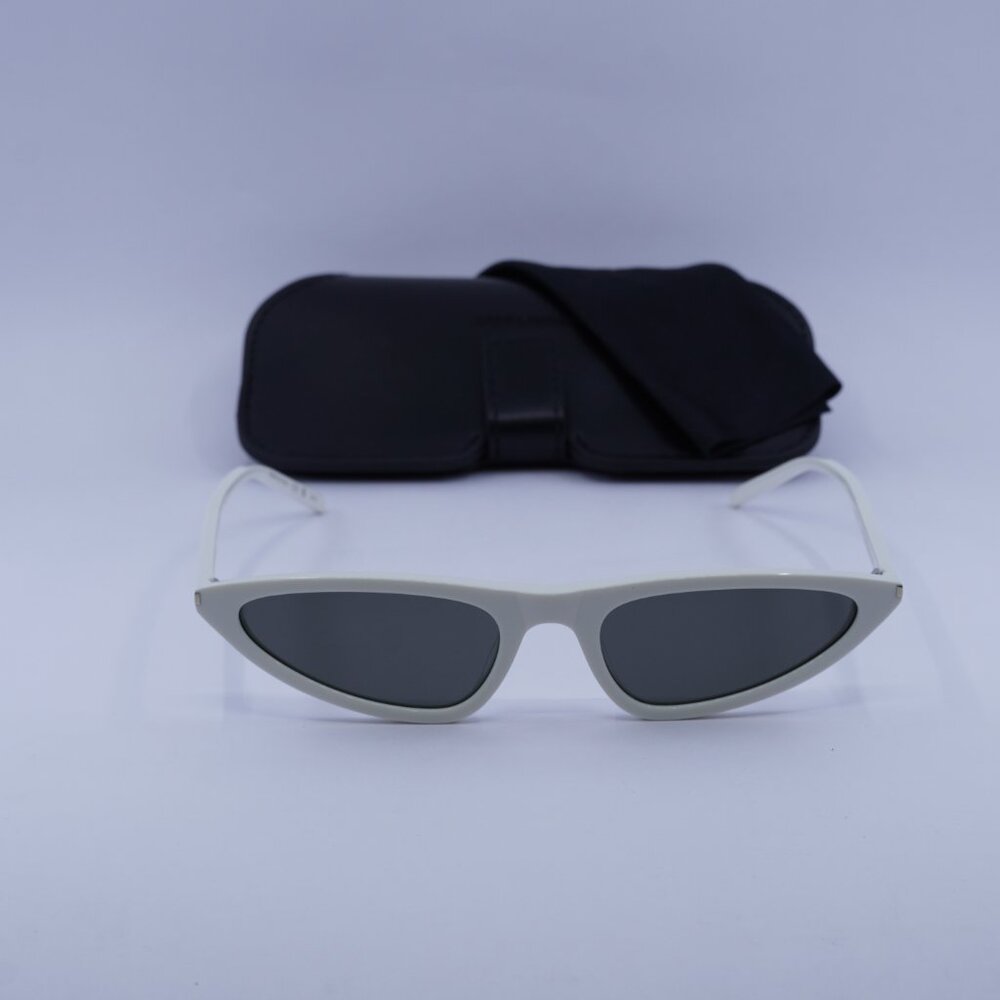 Saint Laurent SL703 003 Cat Eye Sunglasses - Ivory/Grey - Picture 2 of 9